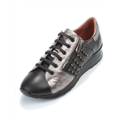 05-570 BLACK Кроссовки женские (натуральная кожа)