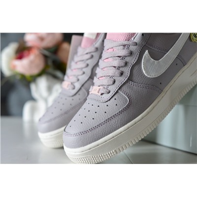 Фиалковые A Nike Air Force из натуральной кожи