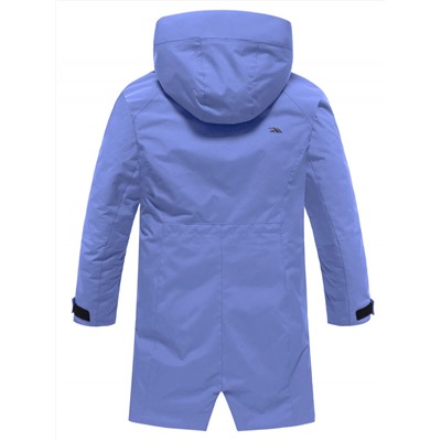 Парка зимняя женская с капюшоном василькового цвета 9538-1Vs