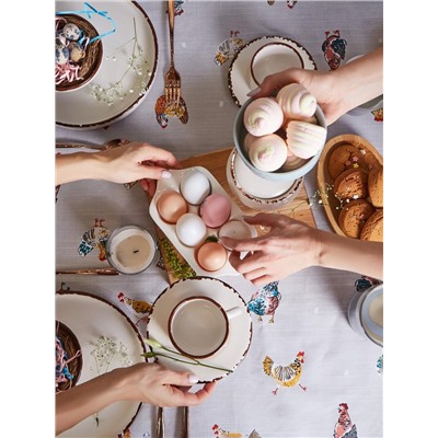 Скатерть пасхальная, Этель Chicken Ranch 220х147 см, 100% хлопок, репс 210 г/м2