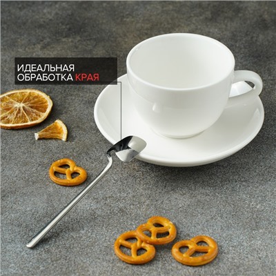 Ложка чайная Magistro Wave, длина 13.5 см, нержавеющая сталь, серебристая