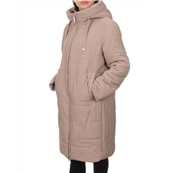 1073 DK. BEIGE Пальто зимнее облегченное женское (холлофайбер 150 гр.)