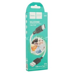 USB кабель для USB Type-C 1.0м HOCO X90 силиконовый (черный) 3.0A