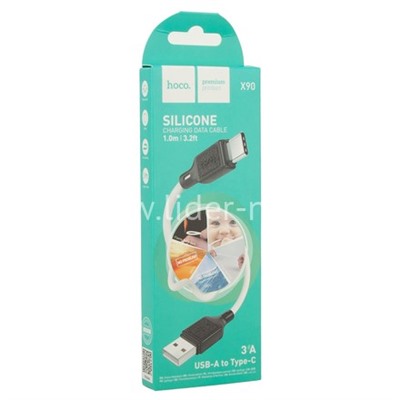 USB кабель для USB Type-C 1.0м HOCO X90 силиконовый (черный) 3.0A
