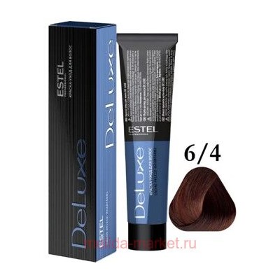 ESTEL DE LUXE 6/4 Краска-уход темно-русый медный