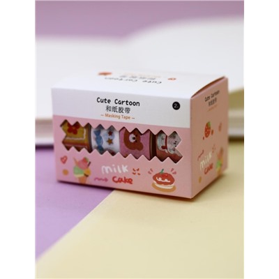 Набор клейкой ленты "Cute cartoon", mix, шоу-бокс 12 шт.