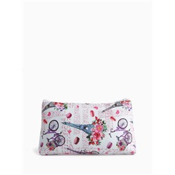 Косметичка-пенал на молнии, плоская, маленькая, с принтом, разноцветная