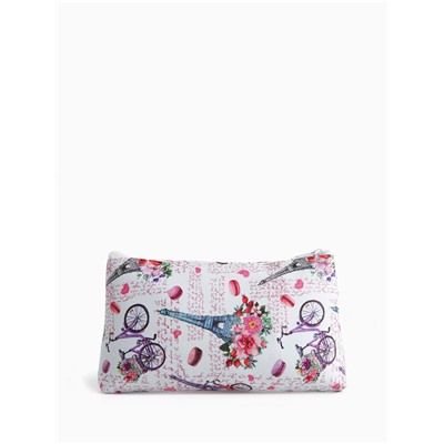 Косметичка-пенал на молнии, плоская, маленькая, с принтом, разноцветная