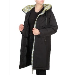 2166 BLACK Пальто зимнее женское MONGEDI (200 гр. холлофайбера)