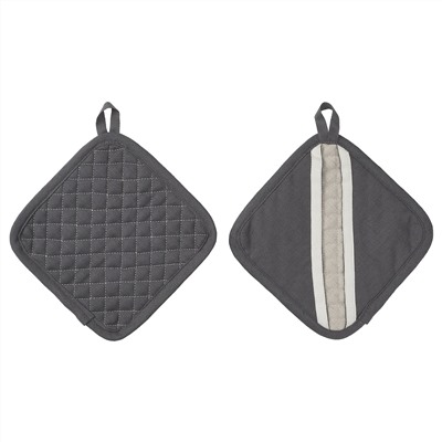 MARIATHERES, Topflappen, grau/beige,, 19x19 cm