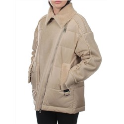 902 BEIGE Куртка зимняя облегченная женская (холлоффайбер 150 гр., искусственная дубленка)
