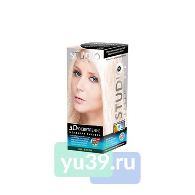 Краска STUDIO 3D для осветления волос на 6-8 тонов, немецкая система, 2 x 25/10/25 мл.