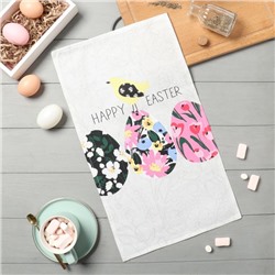 Полотенце кухонное Доляна Happy easter 28×46 см, рогожка, 100% хлопок, 160 г/м²