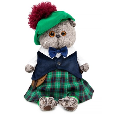 Мягкая игрушка «Кот Басик в шотландском костюме», 25 см