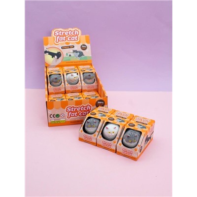 Мялка - антистресс «Fat cat», шоубокс 12 шт.