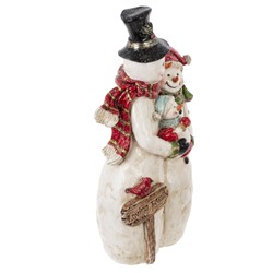 GAEM Фигурка декоративная "Снеговики", L18 W9 H31 см