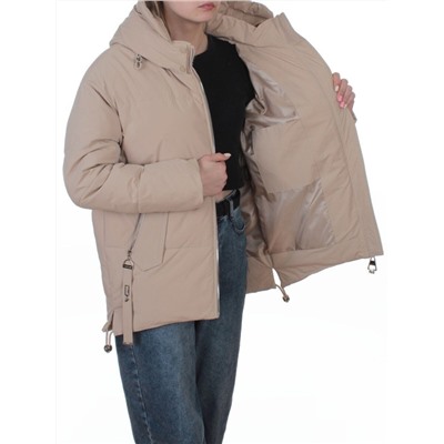 2387 BEIGE Куртка зимняя женская (150 гр. холлофайбер)