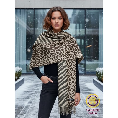 Палантин теплый кашемировый с двусторонним принтом Арт 2322/6