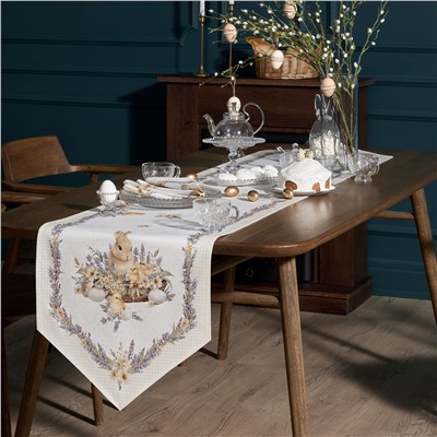 ДОРОЖКА "ЛАВАНДОВАЯ ВЕСНА" 45Х215СМ, 100% ХЛОПОК, ТВИЛ