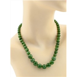 Колье из Нефрита шарики 8-12мм, 47см, 64,4г