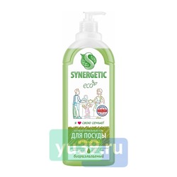 SYNERGETIC Средство для мытья посуды и детских игрушек с ароматом Зеленого чая  1000мл