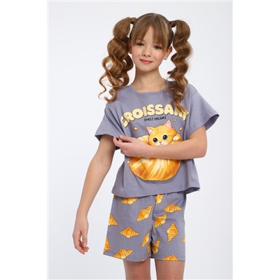 Пижама для девочки "Круассаны" арт. ПД-019-088