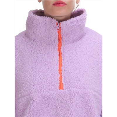 2568 LILAC Кофта плюшевая женская Тедди на синтепоне  (50 гр. синтепон)