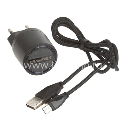 СЗУ Micro USB+2 USB выхода (2100mAh/5V) черный (AWEI C-900)