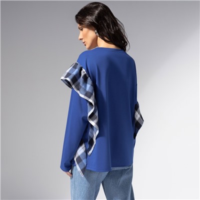 Лонгслив дизайнерский, Гардеробная магия (синий)