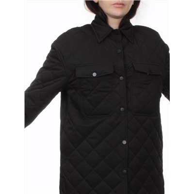 H24-002 BLACK Куртка демисезонная женская (100 гр. холлофайбер)