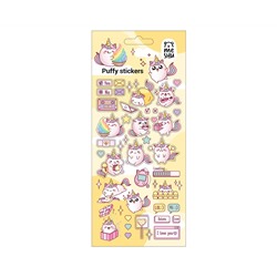 Наклейки объемные MESHU "Cute unicorn", 10*23см, пакет европодвес