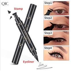 2-сторонняя подводка-фломастер с штампом стрелка QIC Liquid duo eyeliner