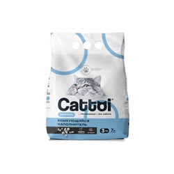 Наполнитель минеральный комкующийся Cattoi Comfort 3 кг,пластиковый пакет
