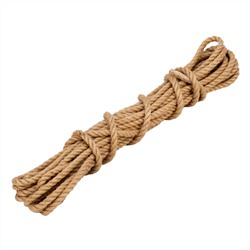 Веревка джутовая, L 10 м, крученая, D 8 мм Сибртех