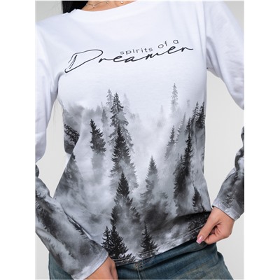 Лонгслив "Дрим" женский белый