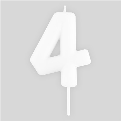 Свеча для торта, цифра «4», светится в темноте, 3,8 х 8 см