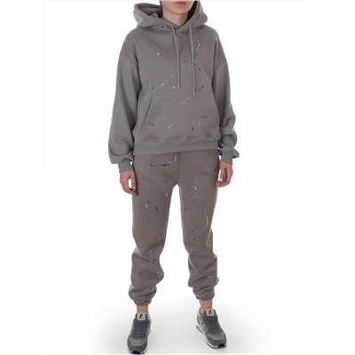006 GRAY Костюм спортивный зимний женский (95% хлопок, 5% полиэстер)