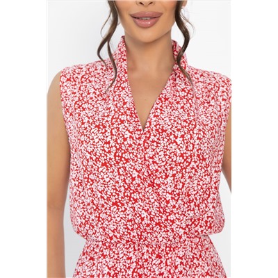 Платье Хьюми (красно-белое) П13935-35М