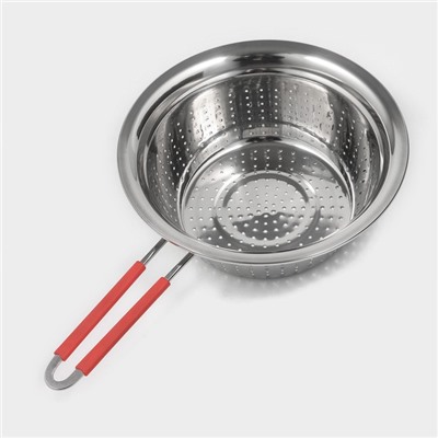 Дуршлаг«Эдвин», 39×24×9 см, с ручкой, нержавеющая сталь, ручки МИКС