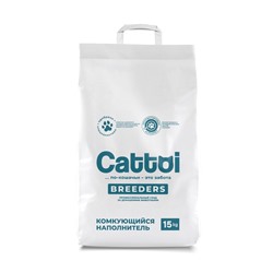 Наполнитель минеральный комкующийся Cattoi Breeders 15 кг,бумажный пакет