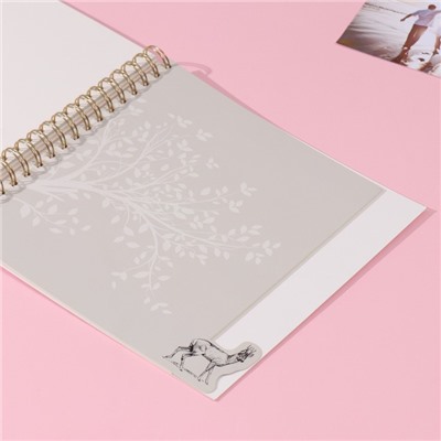 Фотоальбом на спирали 20 листов «Контур. Природа», объёмный элемент и 4 вкладки, 24×24 см