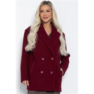 Пальто Я в теме (бордовое) Б12485-7