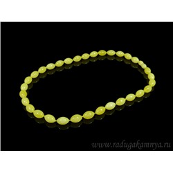 Бусы из янтаря рис 9*13мм молочно-медовый, 48см