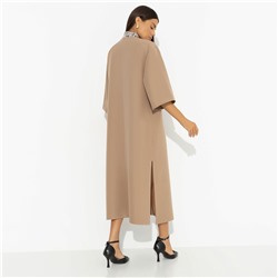 Платье с имитацией карманов, Деловая леди (миндальный)