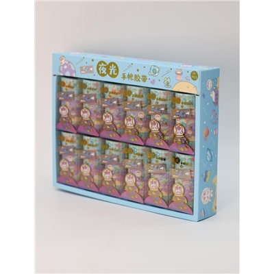 Набор декоративного скотча 5 шт. "Space bunny", green, шоу-бокс 12 шт.