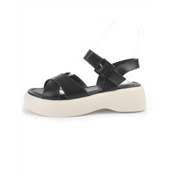 08-PEY256-2 BLACK Босоножки женские (натуральная кожа)