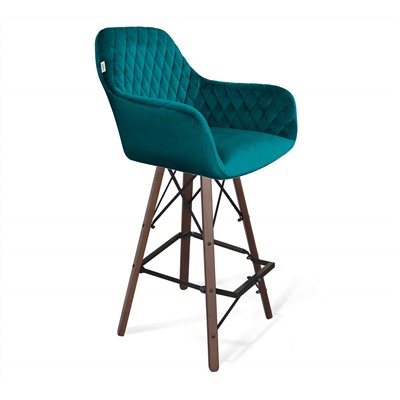 Стул барный SHT-ST38/S80
                        альпийский бирюзовый / темный орех / черный