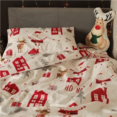 Постельное бельё Этель 1,5 сп "Christmas day", 143х215 см, 150х214 см, 50х70 см -1 шт, 100 % хлопок, бязь
