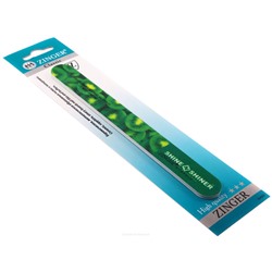 Zinger Пилка для ногтей абразивная прямая (с запахом киви) / Classic SNS-01, 240/240 грит, зеленый
