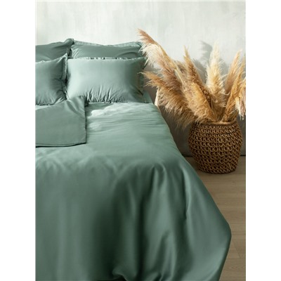 Простыня 1.5 спальная SL Home Tencel, 160×235 см, оливковая, тенсель